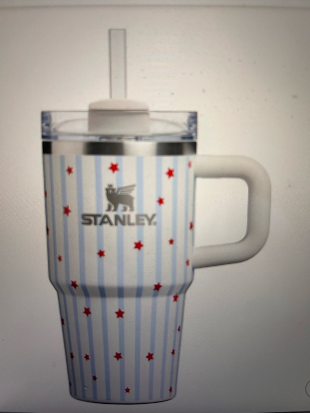 Stanley 20 oz stainless steel H2.0 flowstate quencher tumbler- starry stripes .